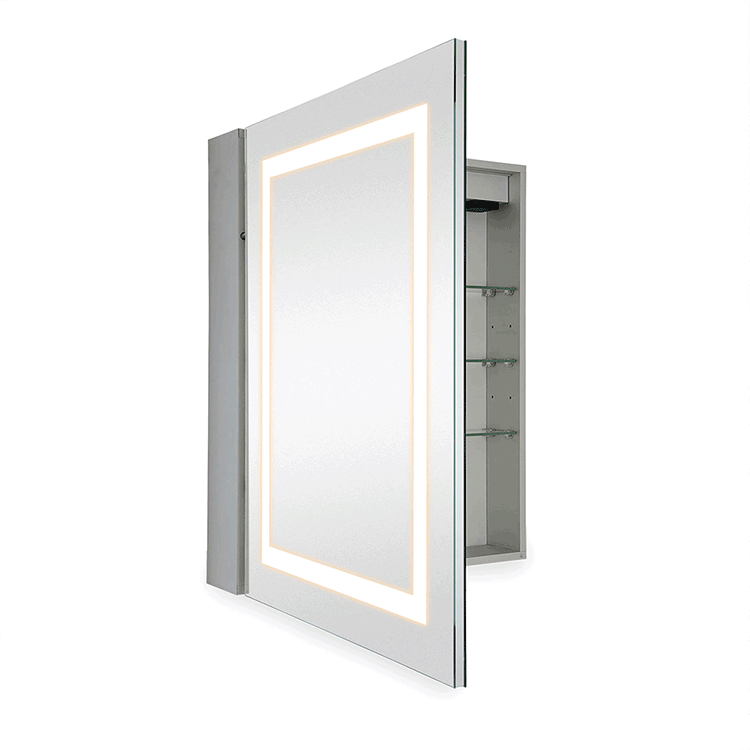  LED bathroobm medicine cabinet size 500x700 with two adjustable shevles